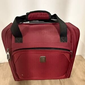 Corporate Office Travel Rolling Laptop Carry On Underseat Maroon Bag Case Wheels